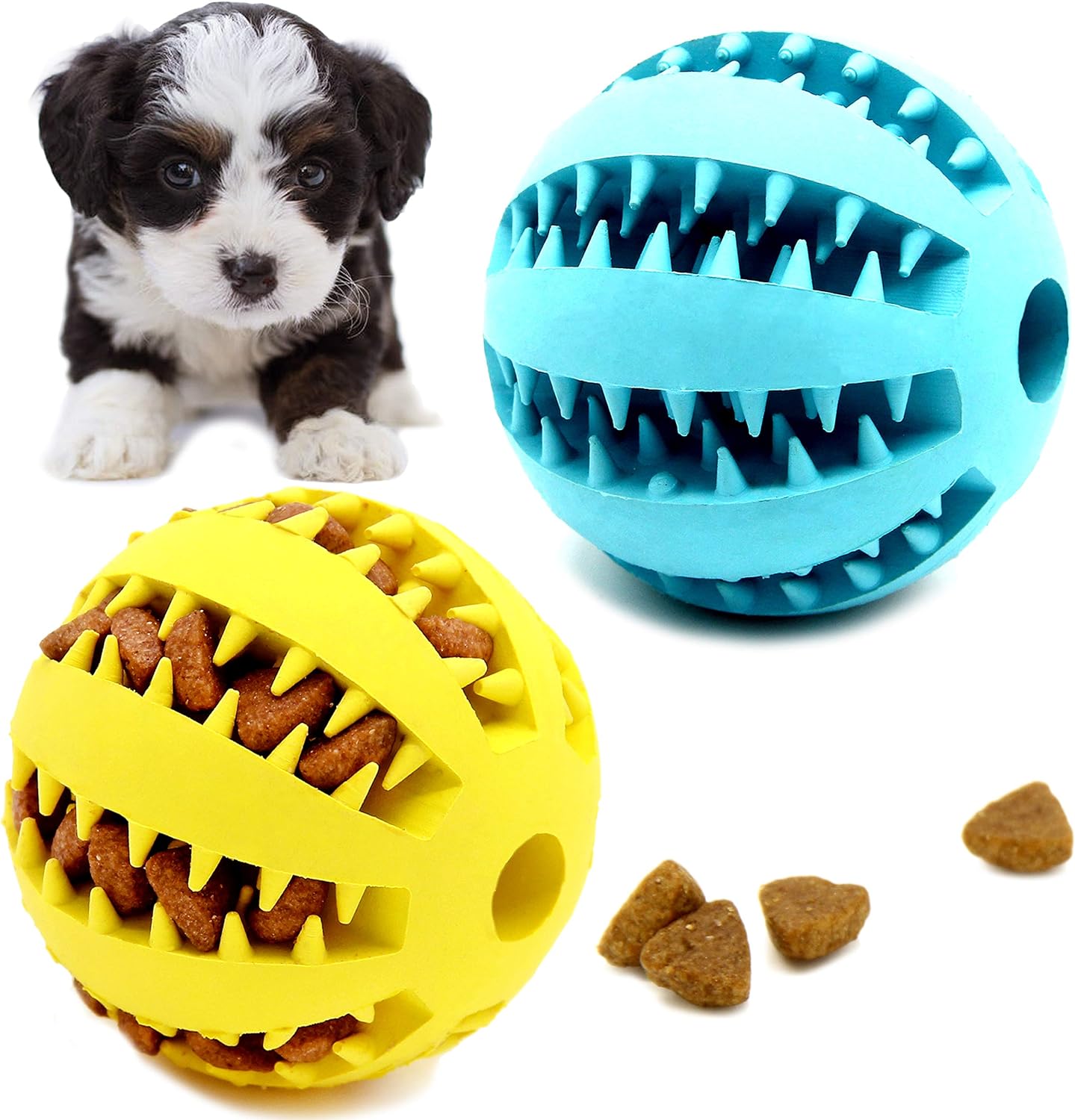 Non-Toxic Dog Ball, Dog Dental Cleaning, Treat Dispensing, Dog IQ Enhancement. Eco-Friendly Toy for Dogs