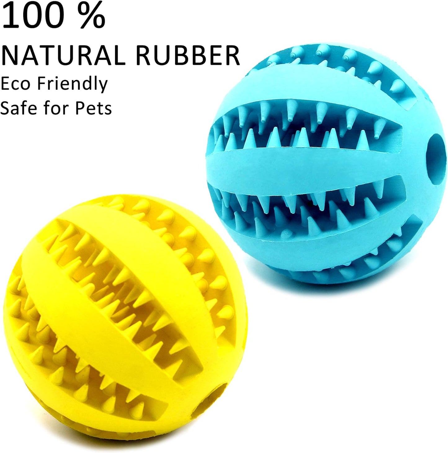 Non-Toxic Dog Ball, Dog Dental Cleaning, Treat Dispensing, Dog IQ Enhancement. Eco-Friendly Toy for Dogs